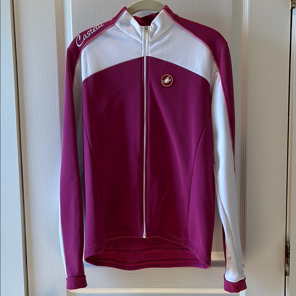 Women's Castelli Pink and White Cycling Jersey
